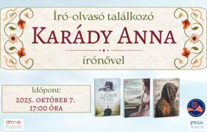 Író-olvasó találkozó Karády Anna írónővel Író-olvasó találkozó Karády Anna írónővel